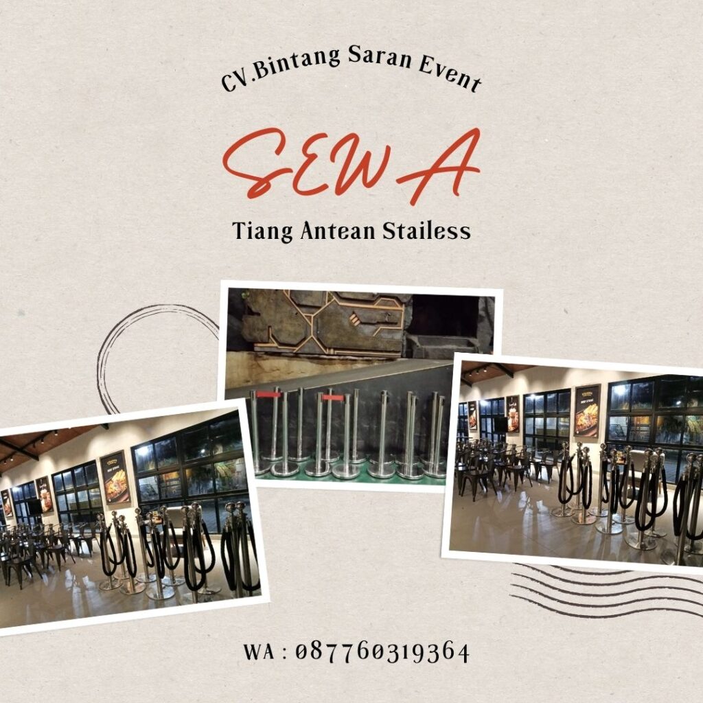 Sewa Tiang Antrian Stainless Murah Jakarta