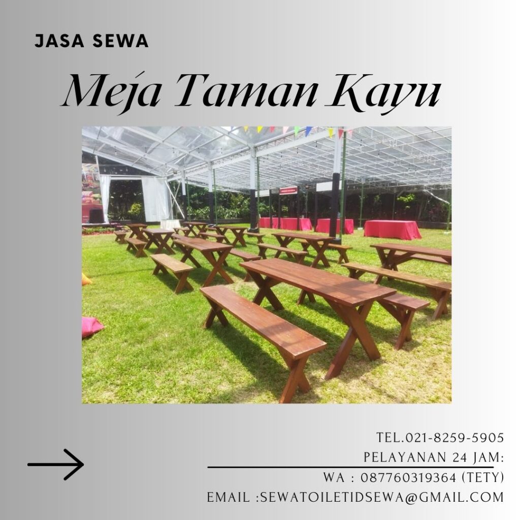Meja Taman Kayu