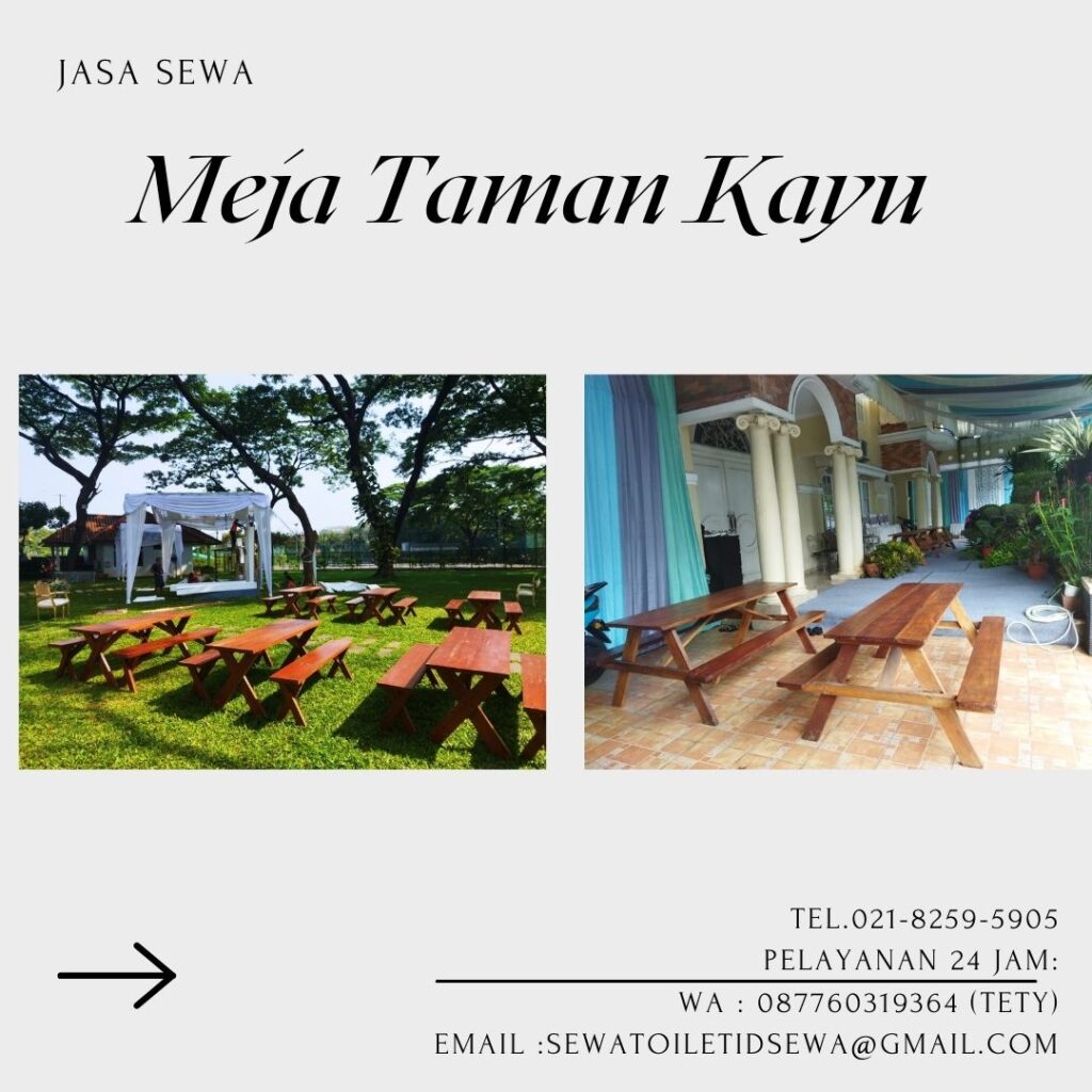 Meja Taman Kayu