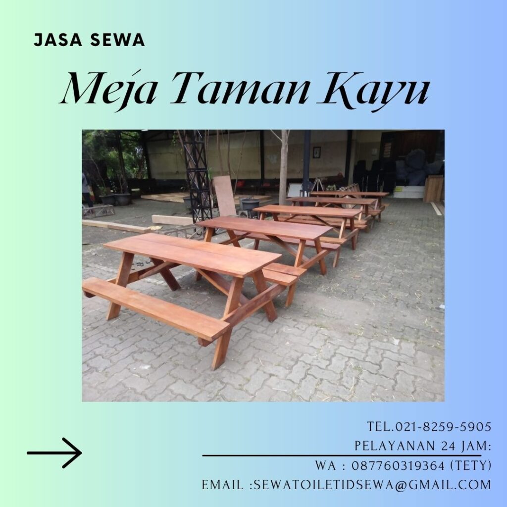 Meja Taman Kayu