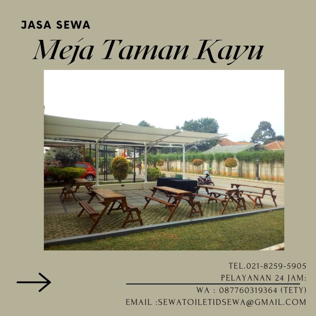Meja Taman Kayu