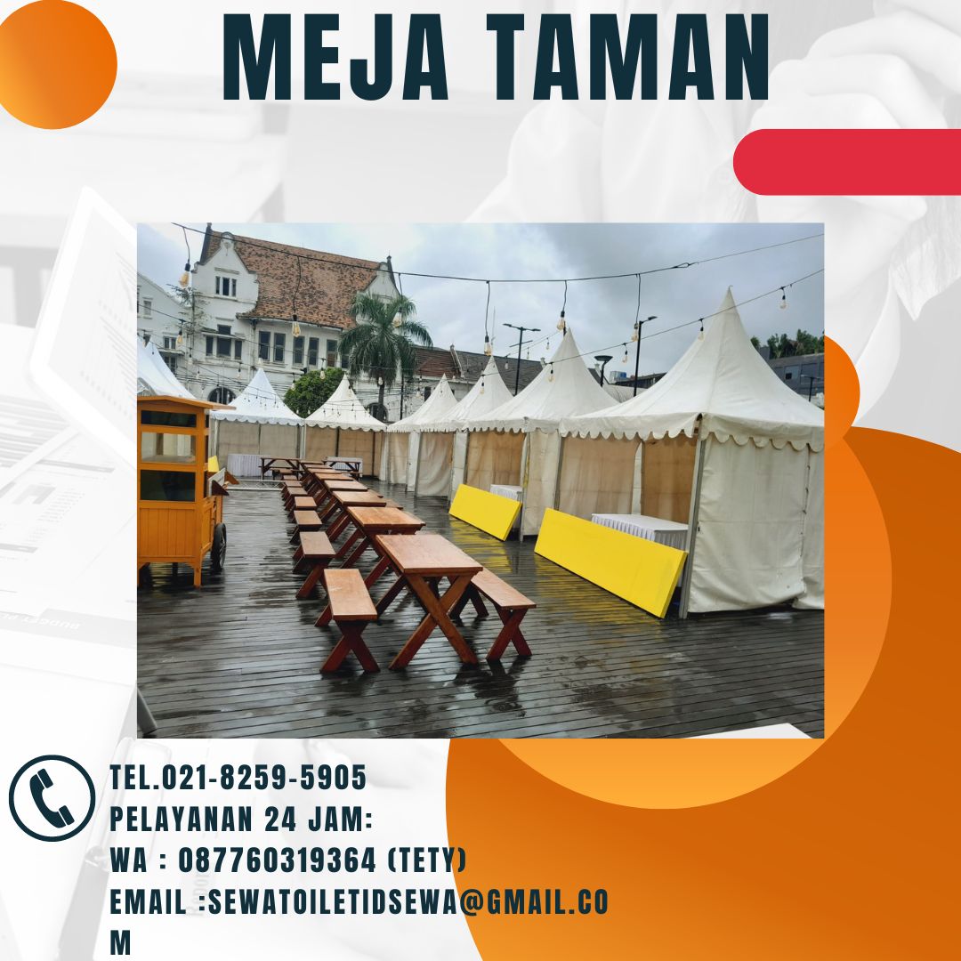 Jasa Sewa Meja Taman Harga Terjangkau Cempaka Putih Jakpus
