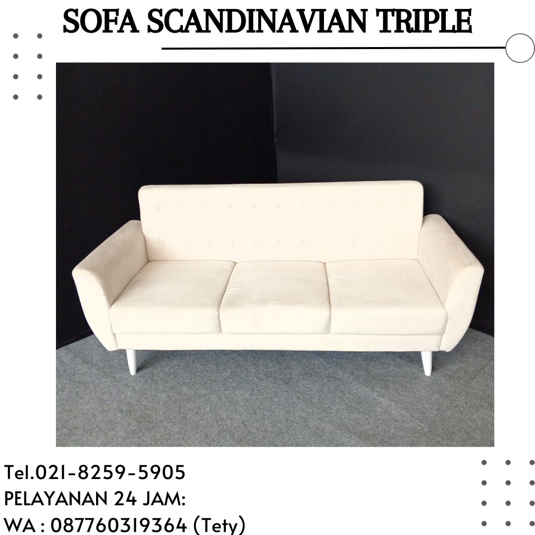 Sewa Sofa Scandinavian Triple Mewah di KIM Karawang