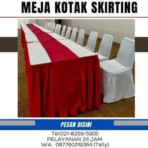 Tempat Sewa Meja Kotak Skirting Cantik Cikarang Bekasi