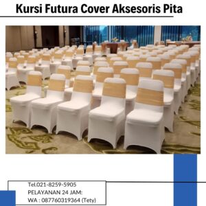 Sewa Kursi Futura Cover Aksesoris Pita Stok Banyak Bogor Selatan