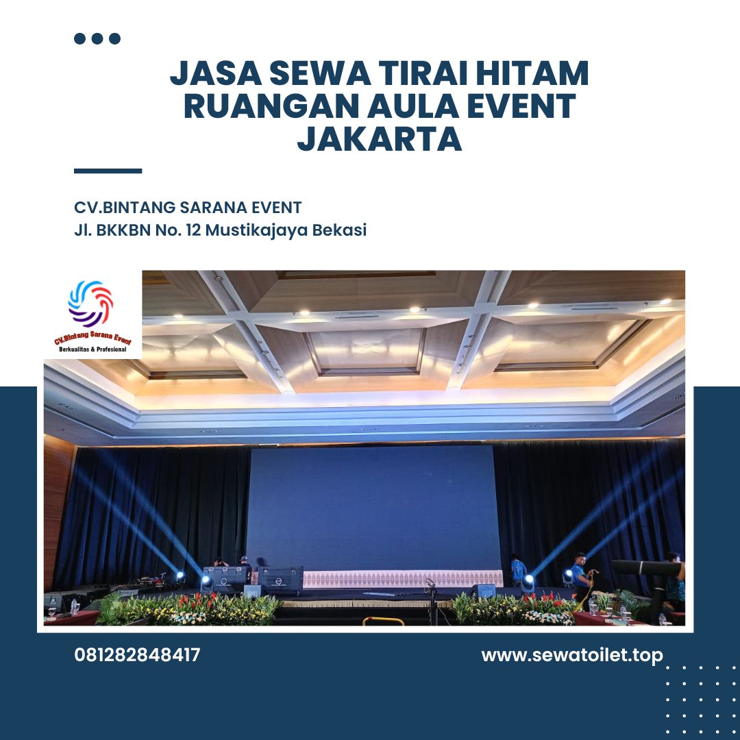Jasa Sewa Tirai Hitam Ruangan Aula Event Jakarta