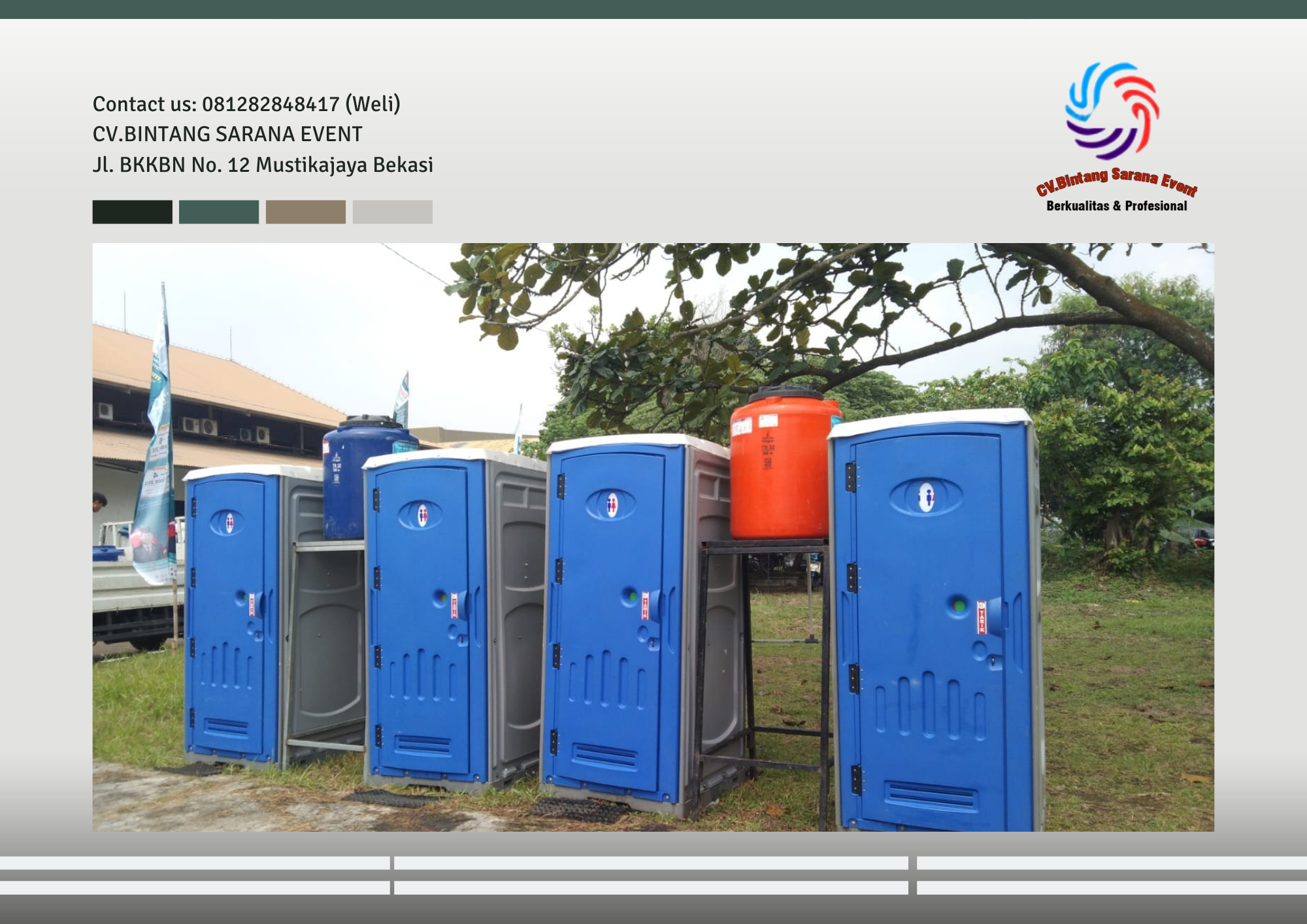 Sewa Toilet Portable Type Standar Closet Jongkok Area Bekasi Jakarta
