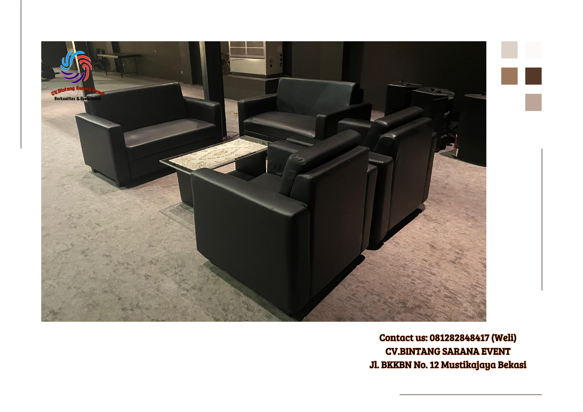 Jasa Sewa Sofa Double Warna Hitam Dan Putih Di Jakarta