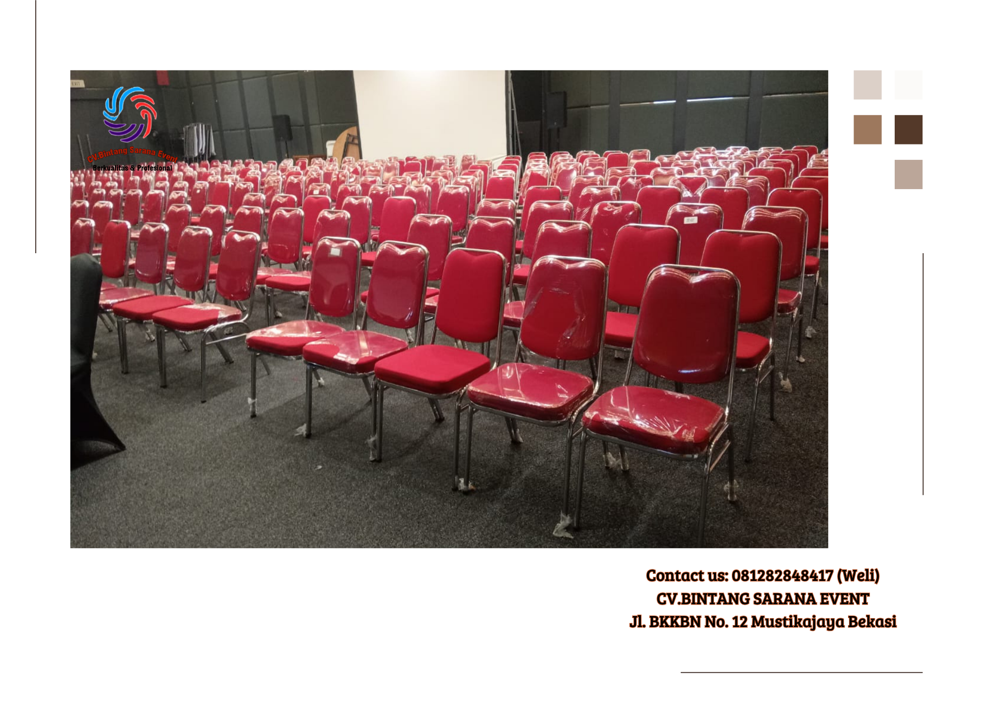 Sewa Kursi Susun Stok Ribuan Unit di Jakarta