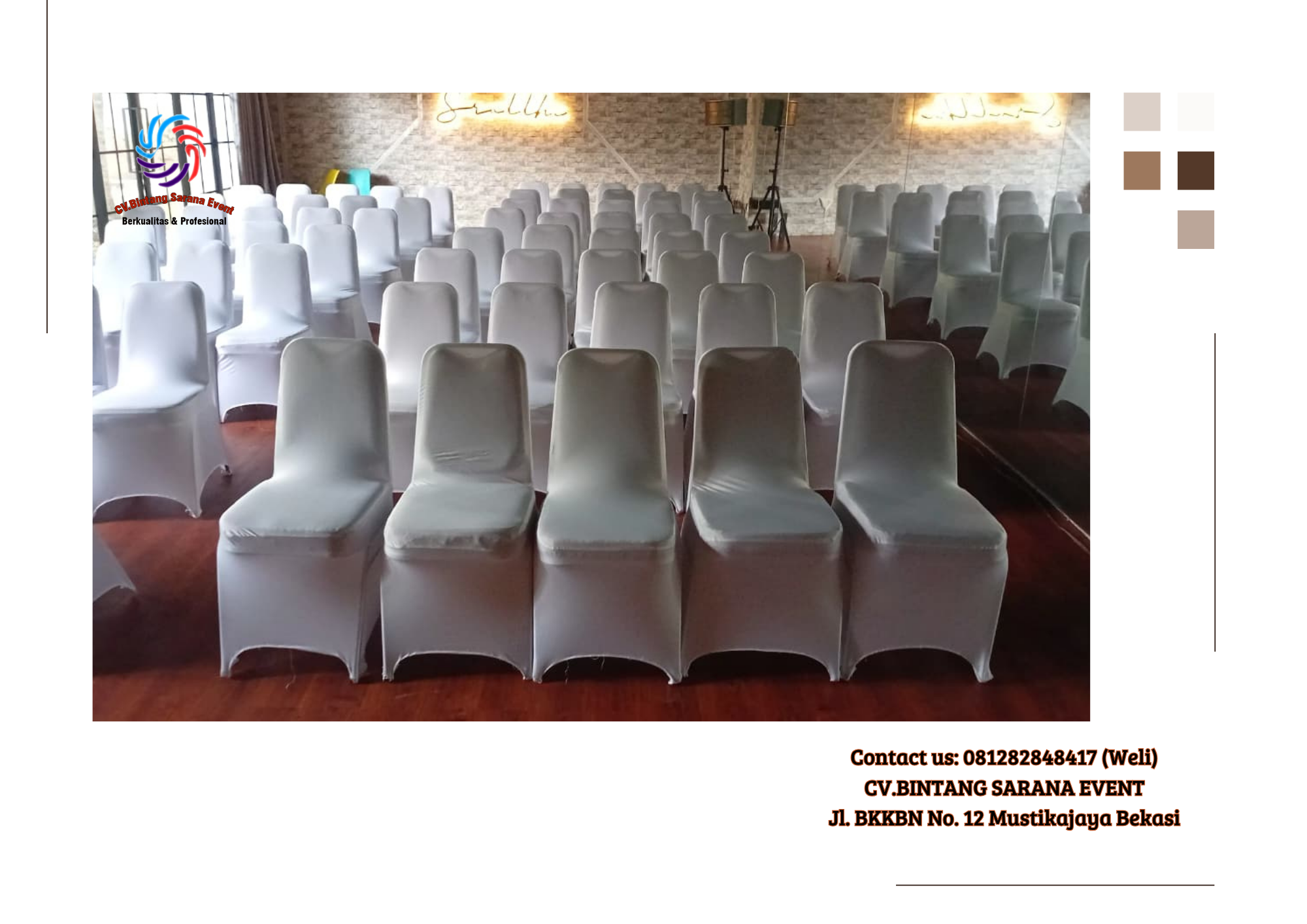 Vendor Sewa Kursi Futura Cover Ketat Putih Jakarta