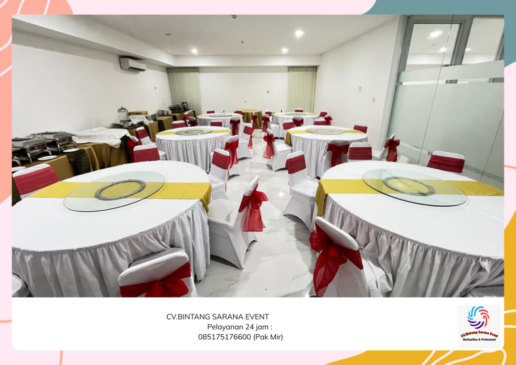 Rental Meja Jakarta Lengkap Taplak Dan Topping