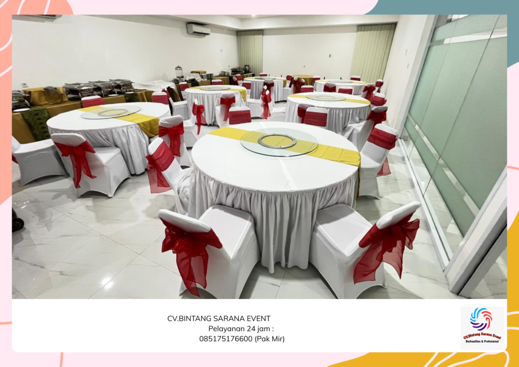 Rental Meja Jakarta Lengkap Taplak Dan Topping