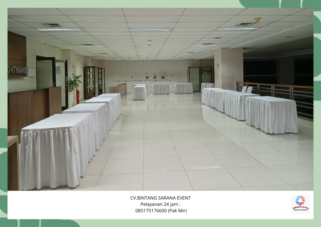 Jasa Sewa Meja Kotak Cover Putih Berkualitas Area Jakarta