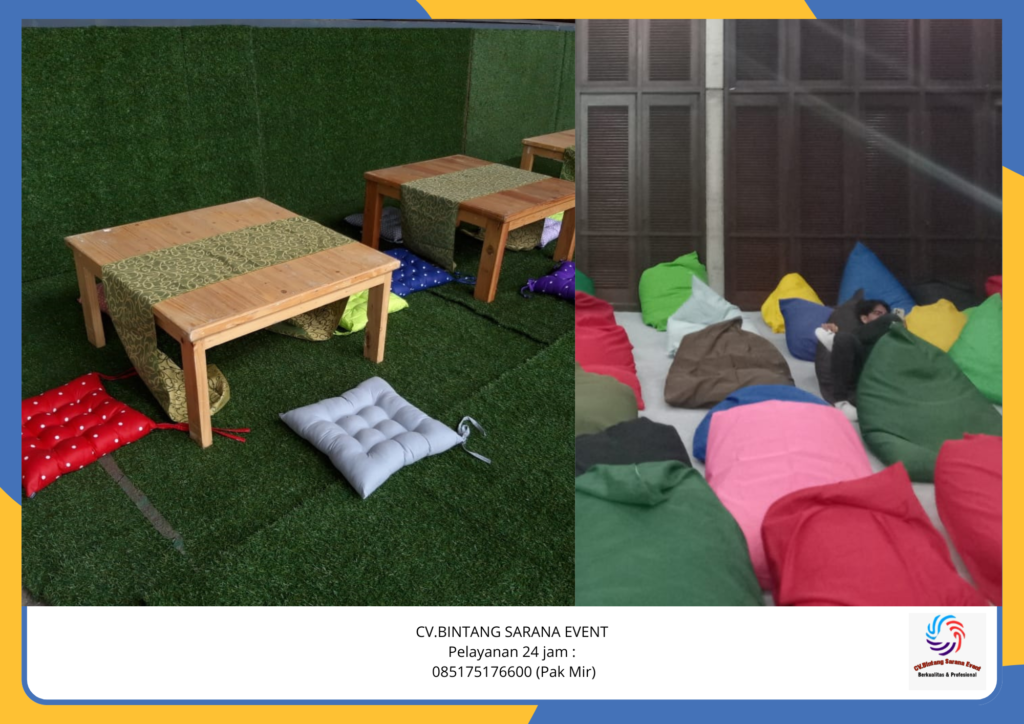 Rental Karpet Permadani Meja Lesehan Beanbag Event Ramadhan Jakarta