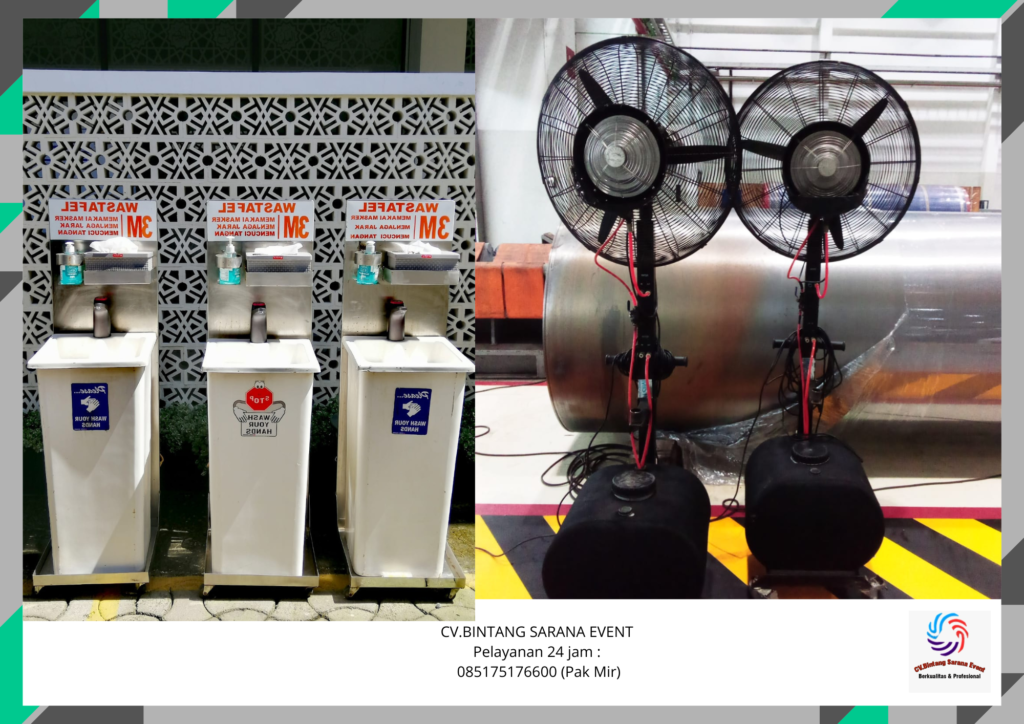 Sewa Wastafel Portable Misty Cool Dan Tiang Antrian Jakarta