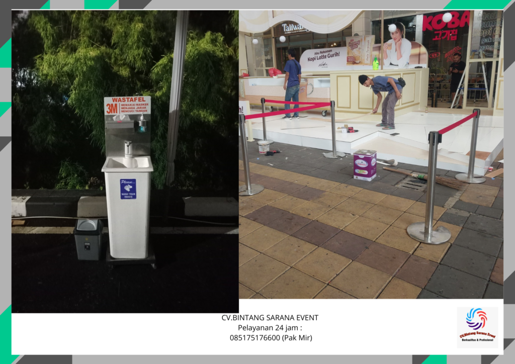 Sewa Wastafel Portable Misty Cool Dan Tiang Antrian Jakarta