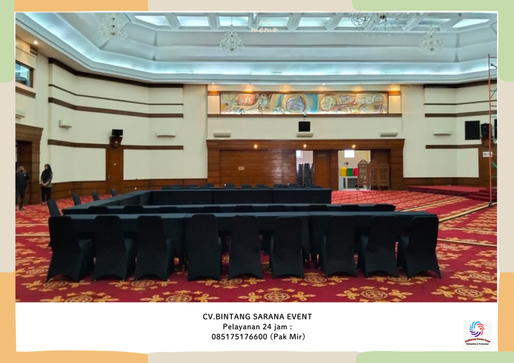 Jasa Sewa Meja IBM Dan Kursi Cover Hitam Area Jakarta