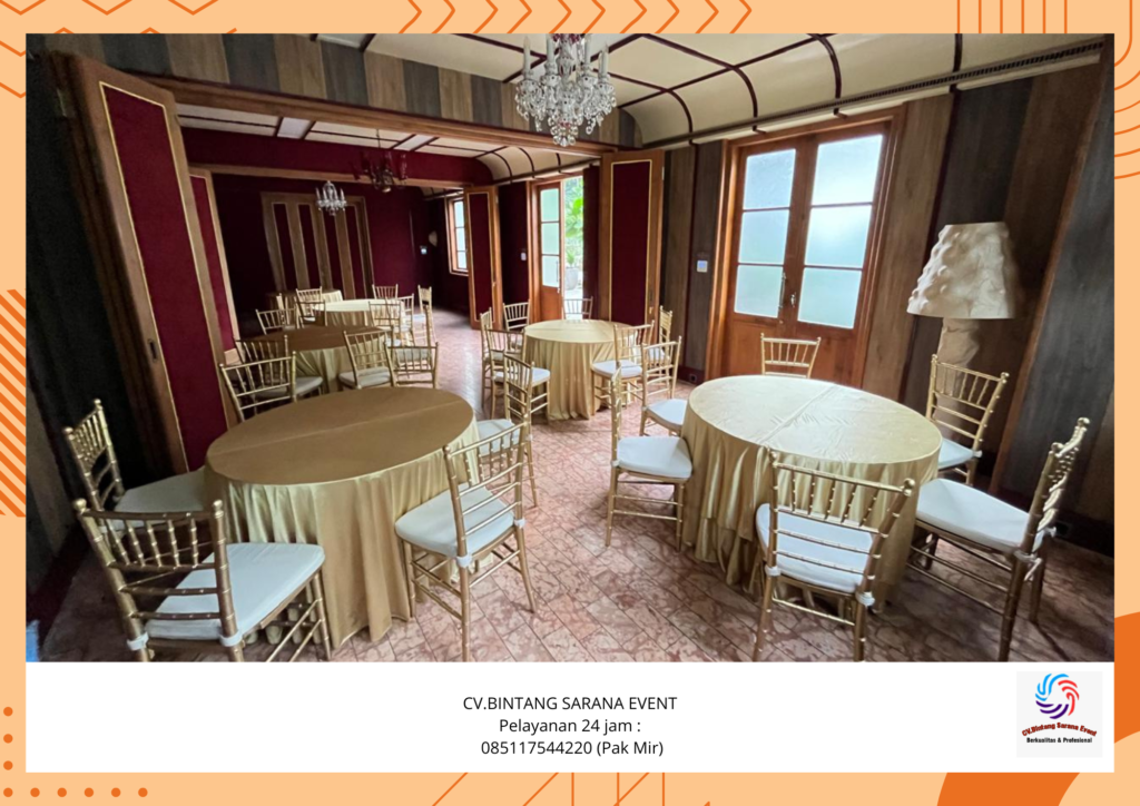 Sewa Kursi VIP Tiffany Gold Dan Meja Bundar Jakarta
