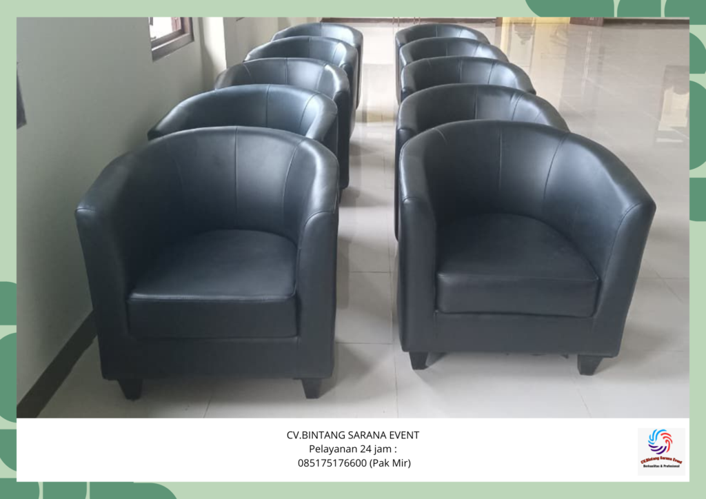 Sewa Sofa Oval Hitam Area Bekasi