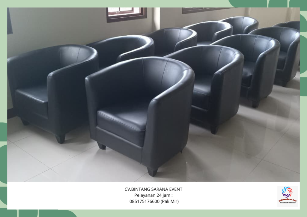 Sewa Sofa Oval Hitam Area Bekasi
