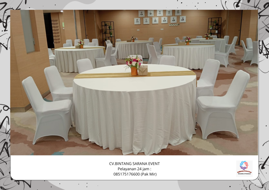 Jasa Rental Meja Bulat Set Kursi Untuk Event Area Tanggerang