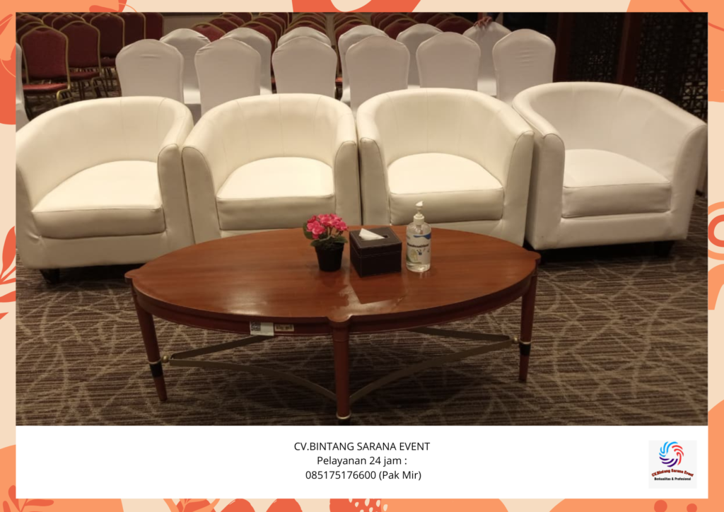 Jasa Rental Sofa Oval Putih Berkualitas Area Tanggerang