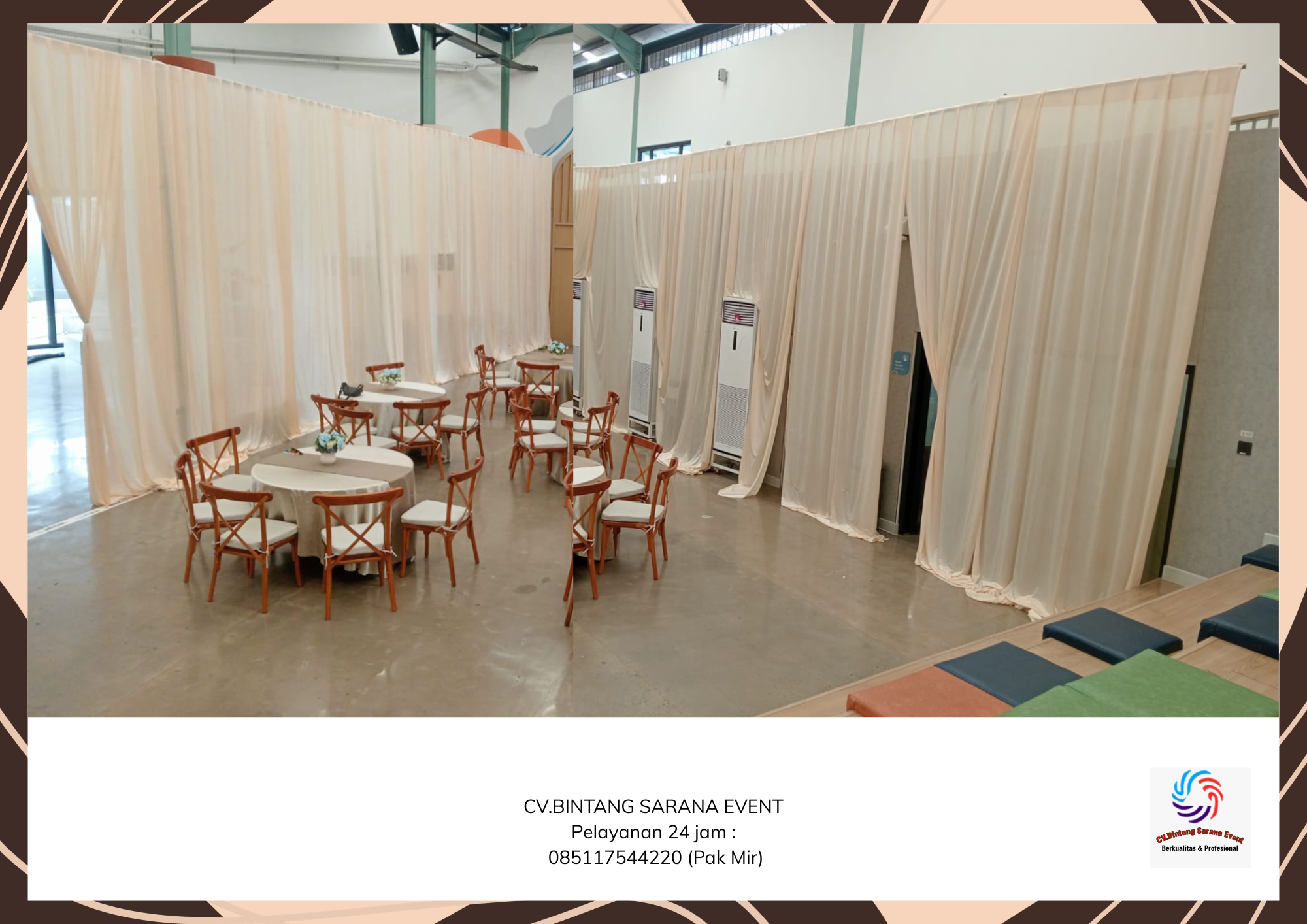 Jasa Sewa Tirai Filamin Aneka Warna Area Jakarta