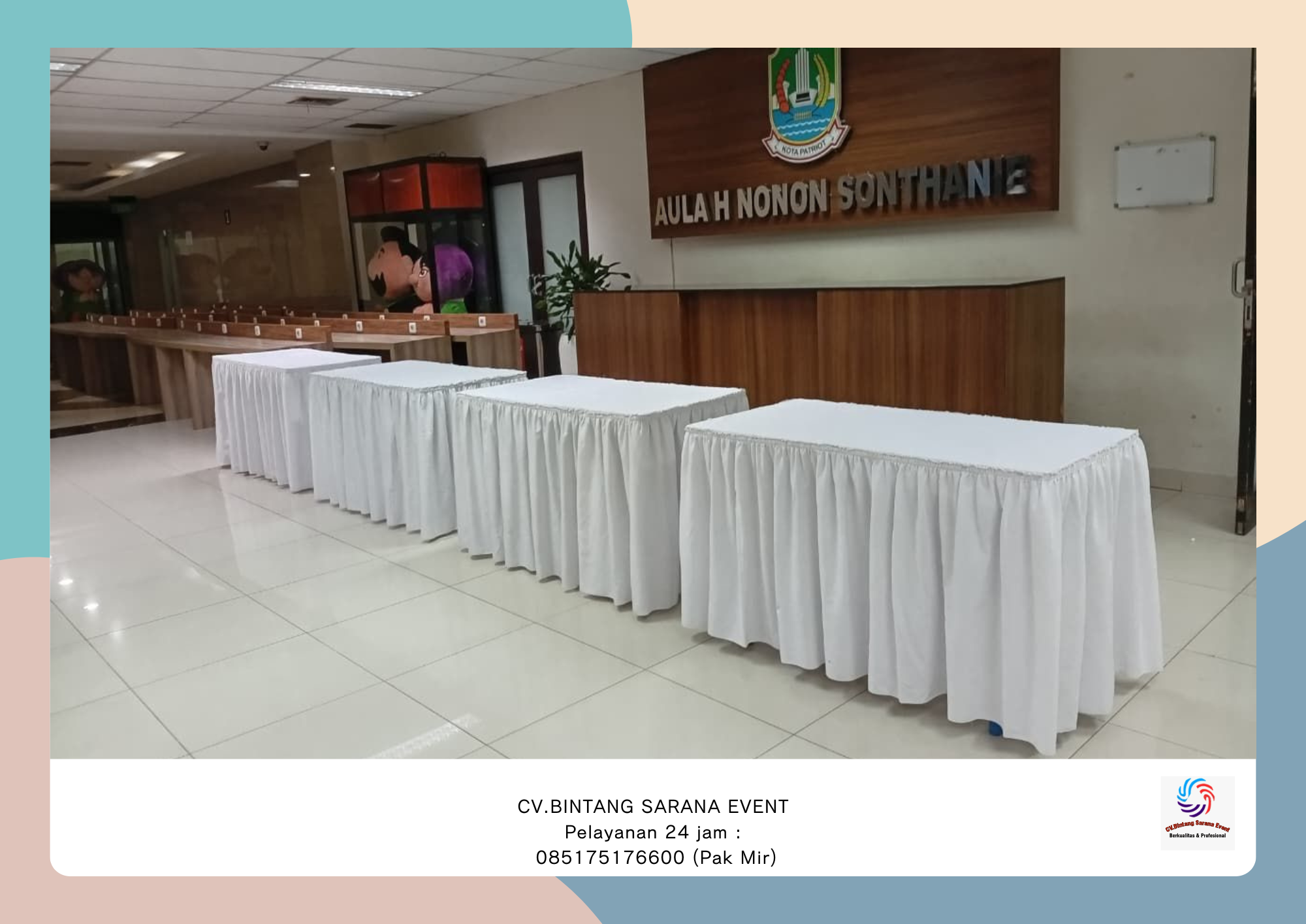 Jasa sewa Meja Kotak Meja bundar Meja Kaca Dan meja taman Jakarta