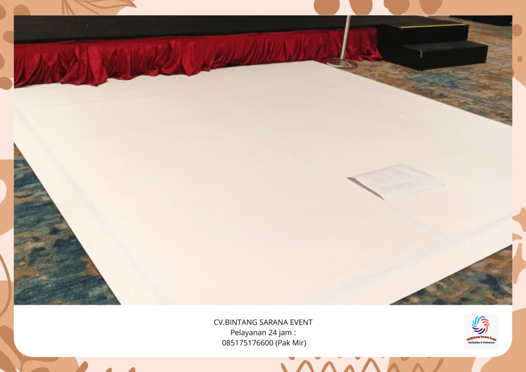 Rental Flooring Melaminto Putih Untuk Event Area Bekasi