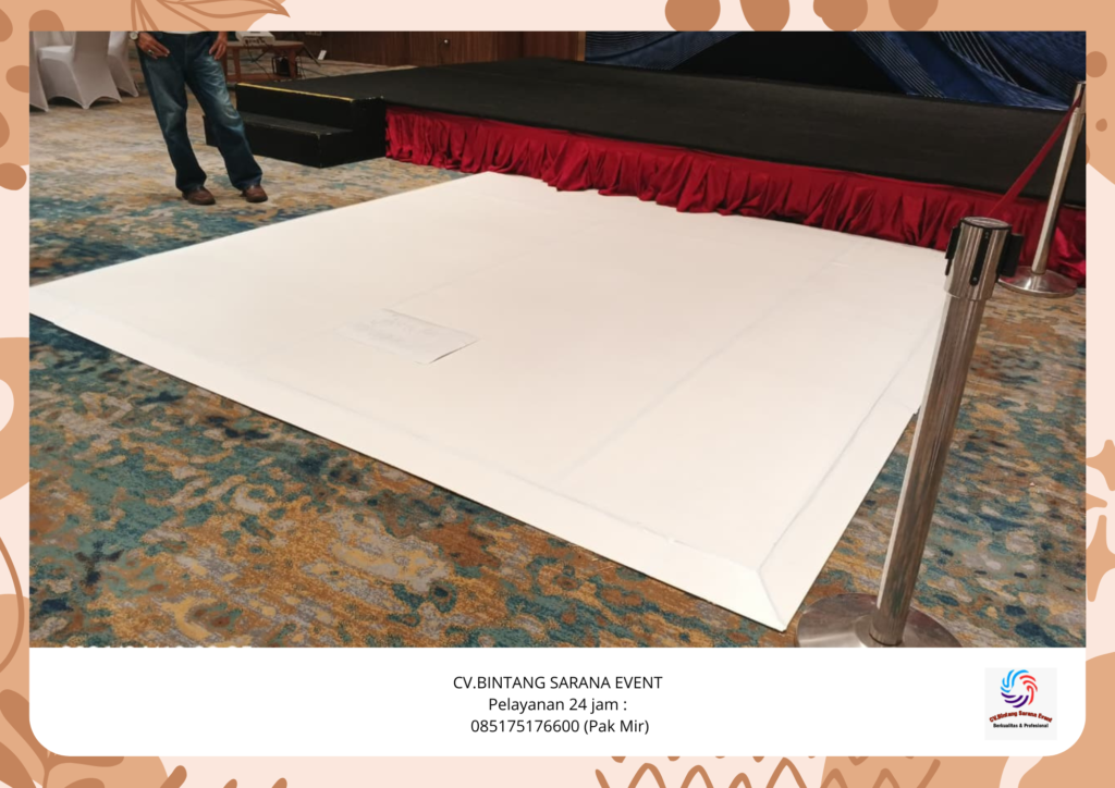Rental Flooring Melaminto Putih Untuk Event Area Bekasi