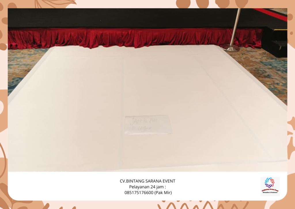 Rental Flooring Melaminto Putih Untuk Event Area Bekasi