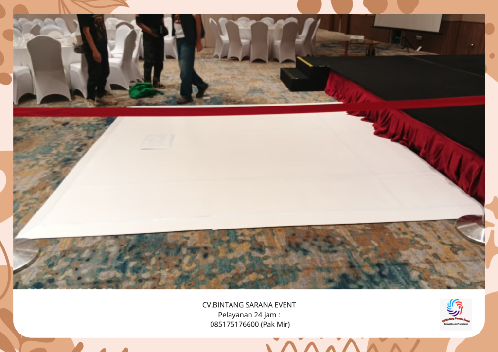 Rental Flooring Melaminto Putih Untuk Event Area Bekasi
