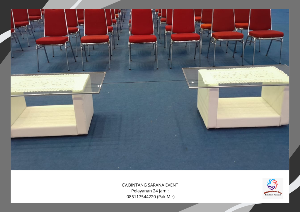 Rental Meja Kaca Berkualitas Siap Pakai Area Cikarang