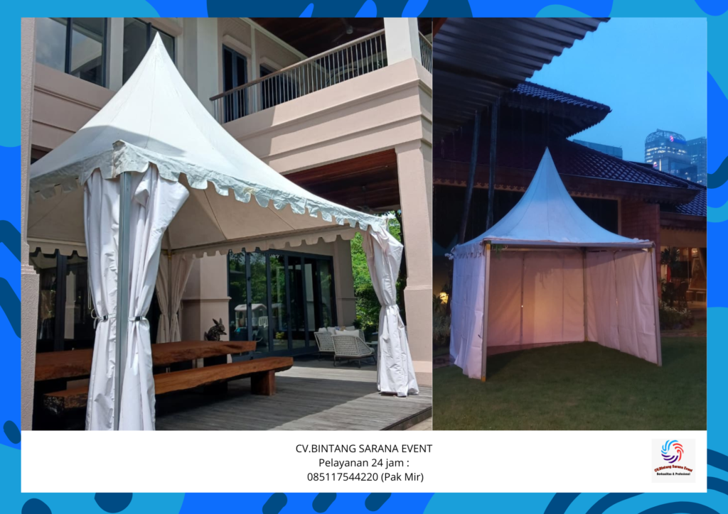 Rental Tenda kerucut Atau tenda Sarnafil Jakarta Pusat
