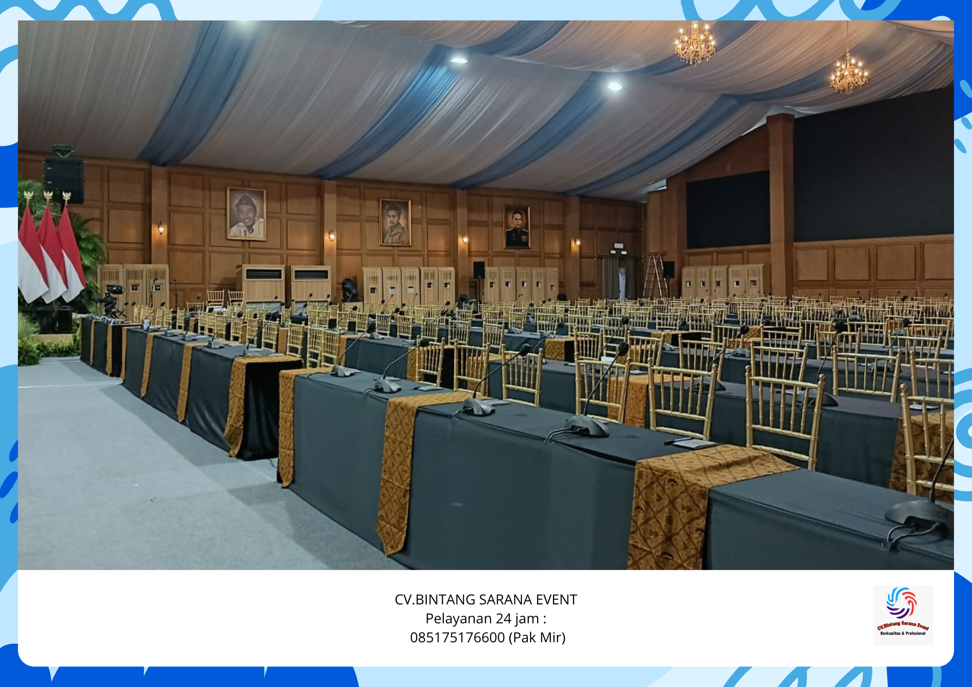 Sewa Meja Ibm Dan Kursi VIP Tiffany Gold Event Istana Merdeka Area Bekasi