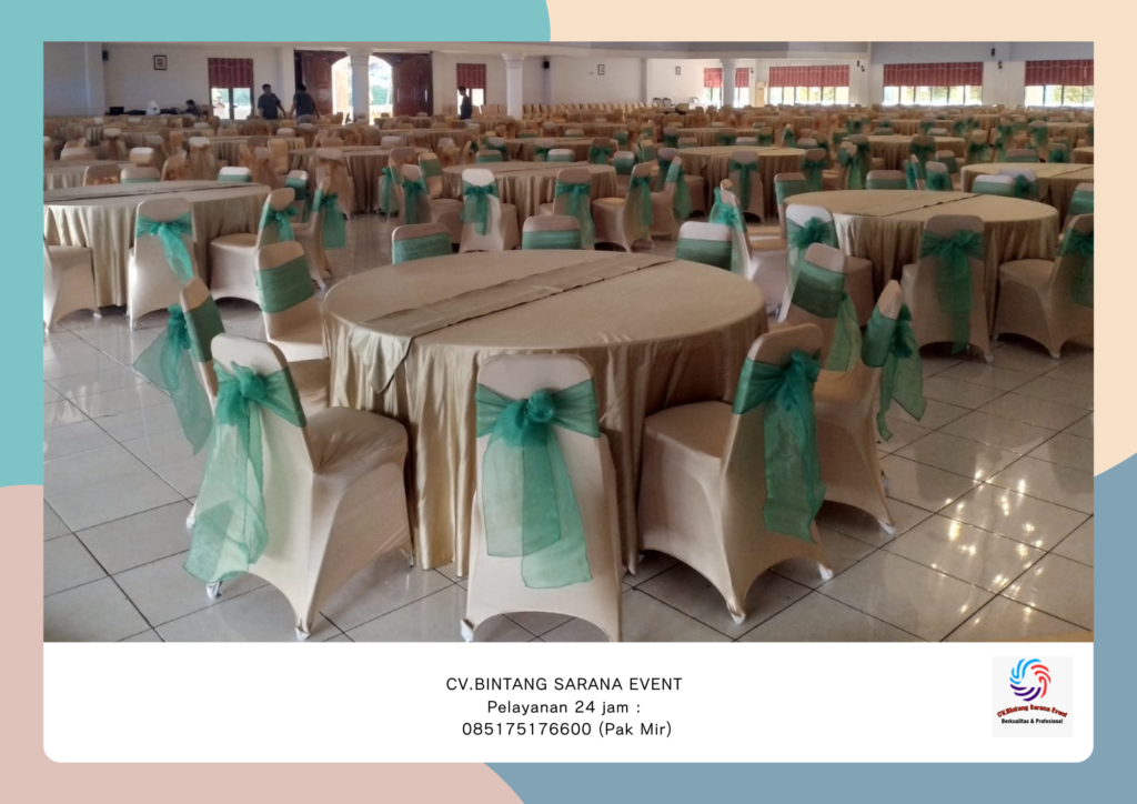 Jasa Sewa Round Table Dan Kursi Set Cover Mewah Bogor