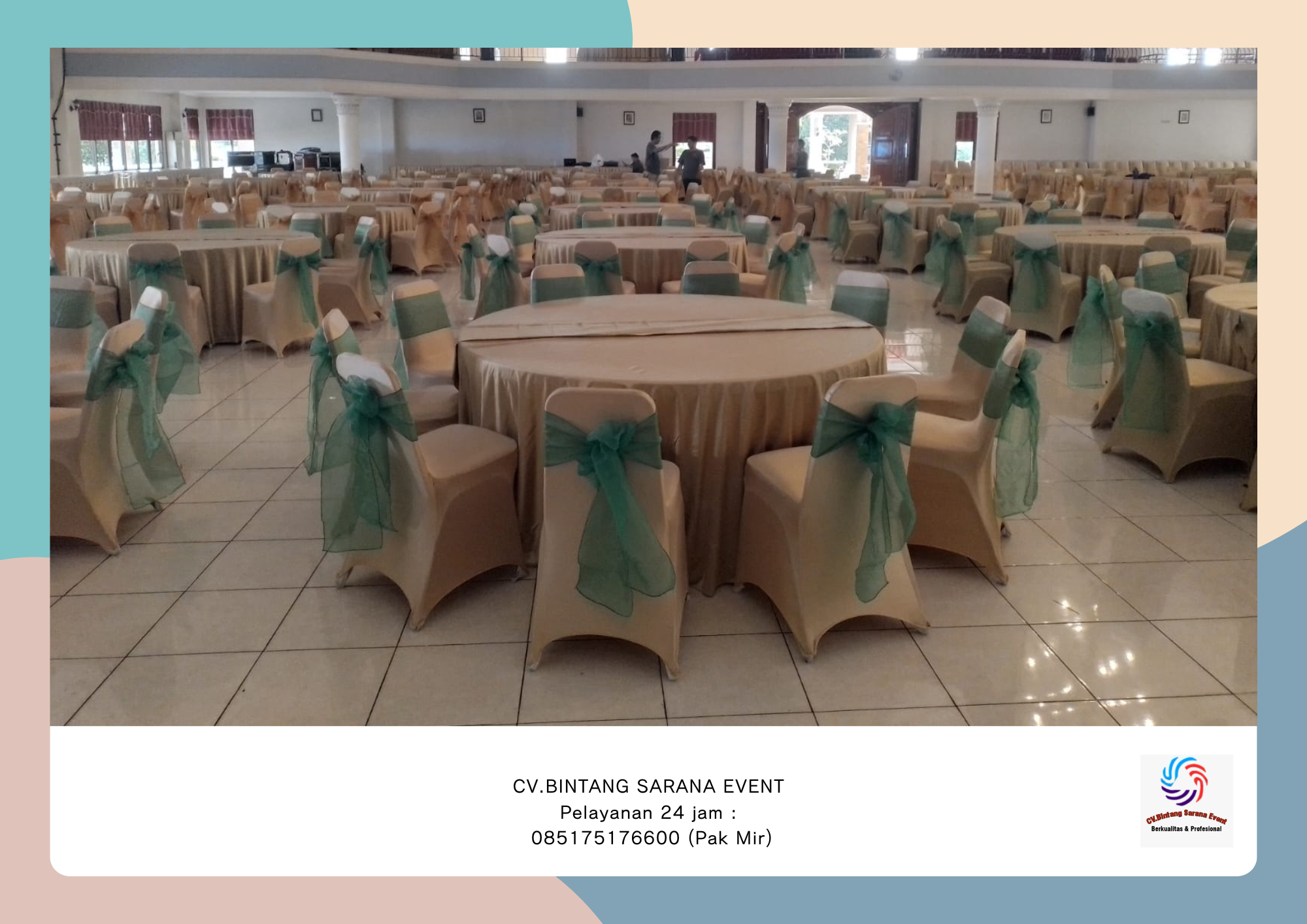 Jasa Sewa Round Table Dan Kursi Set Cover Mewah Bogor