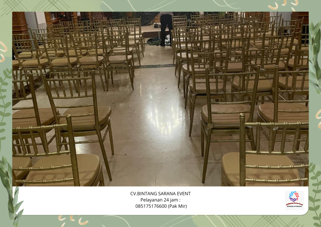 Rental Gold Tiffany Chairs Area Jakarta