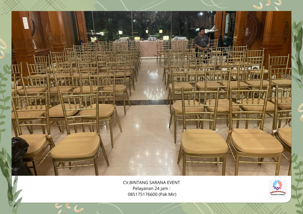 Rental Gold Tiffany Chairs Area Jakarta