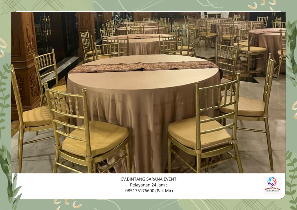 Rental Gold Tiffany Chairs Area Jakarta