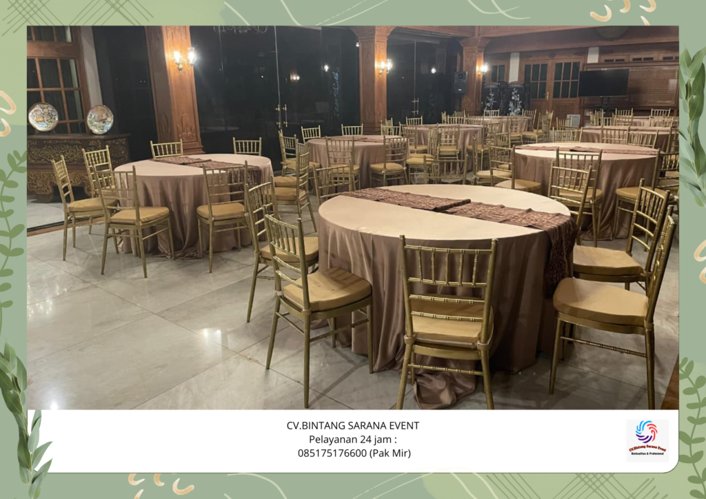 Rental Gold Tiffany Chairs Area Jakarta