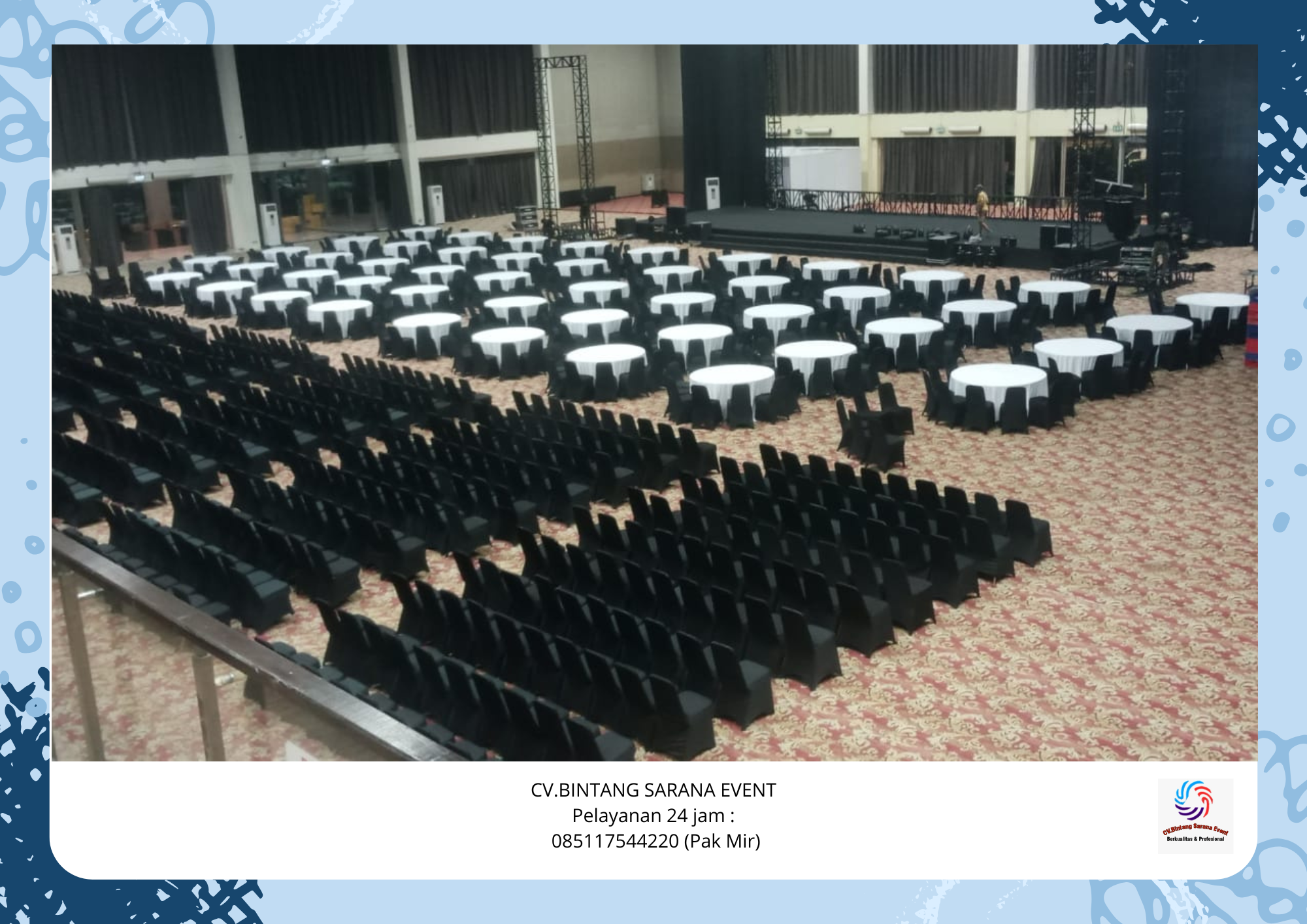 Rental Meja Bundar Dan Kursi Set Cover Area Cikarang