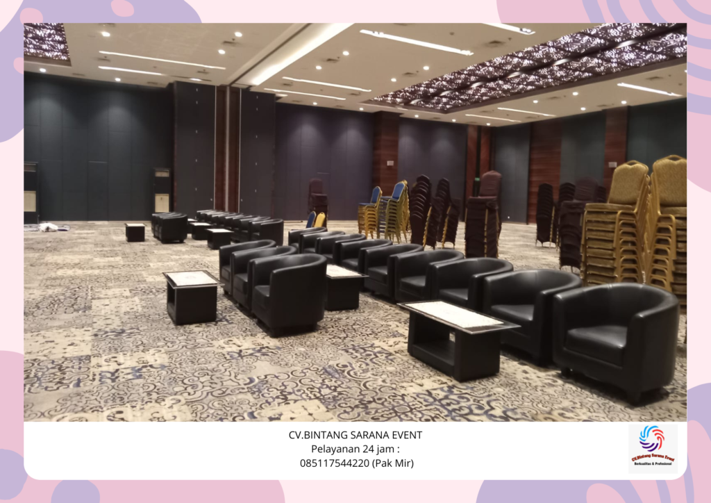 Rental Sofa Oval Hitam Harga Terjangkau Area Bekasi