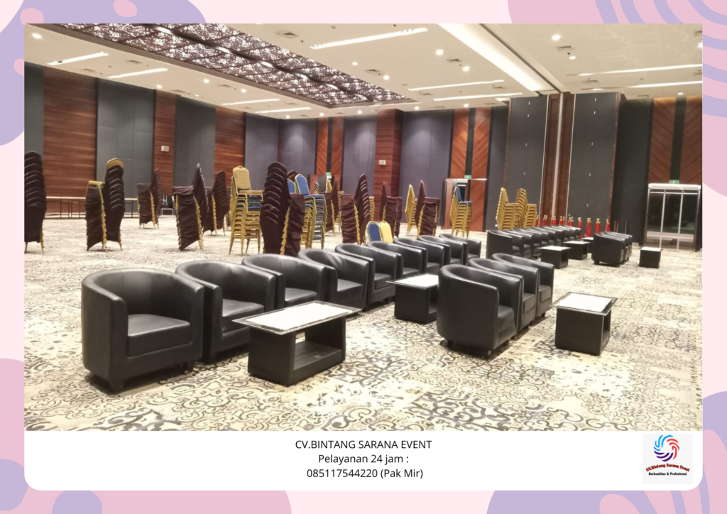 Rental Sofa Oval Hitam Harga Terjangkau Area Bekasi