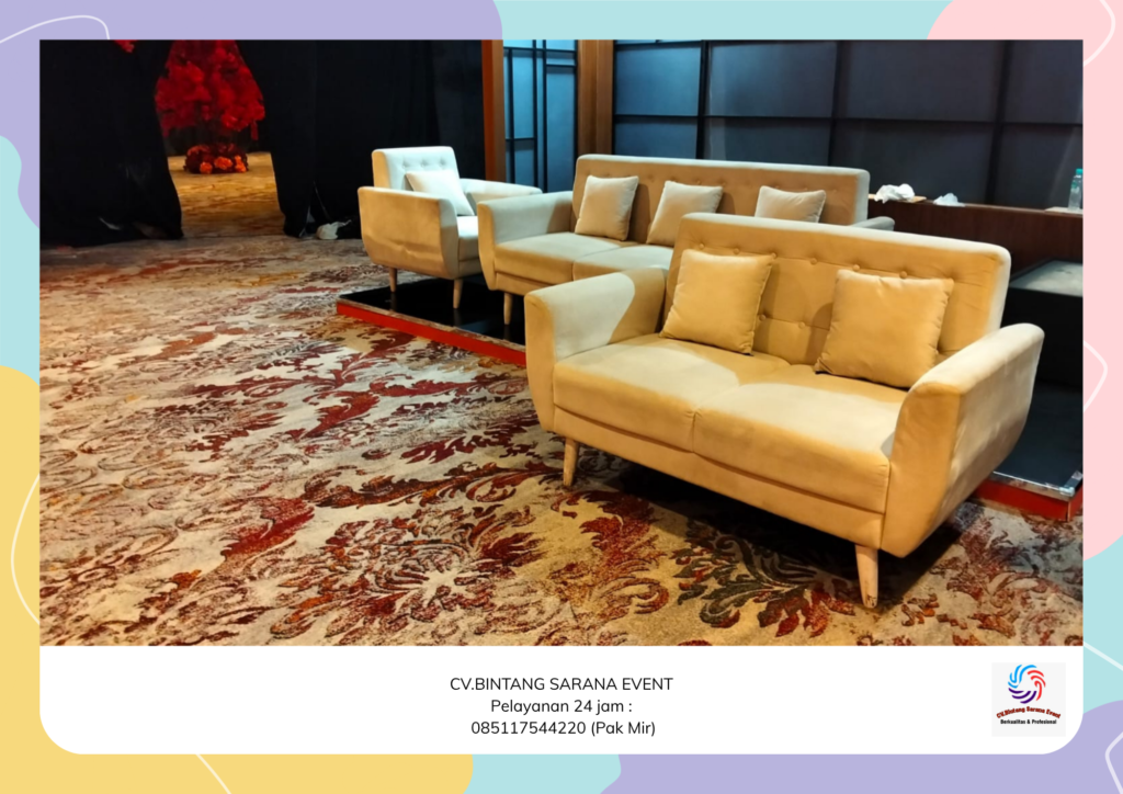 Rental Sofa Studio Kaki Kayu Area Jakarta