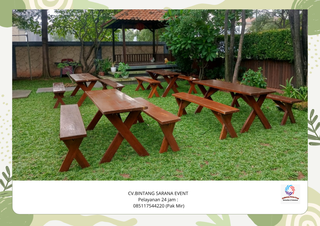 Sewa Kursi Dan Meja Taman Kaki Silang Area Jakarta
