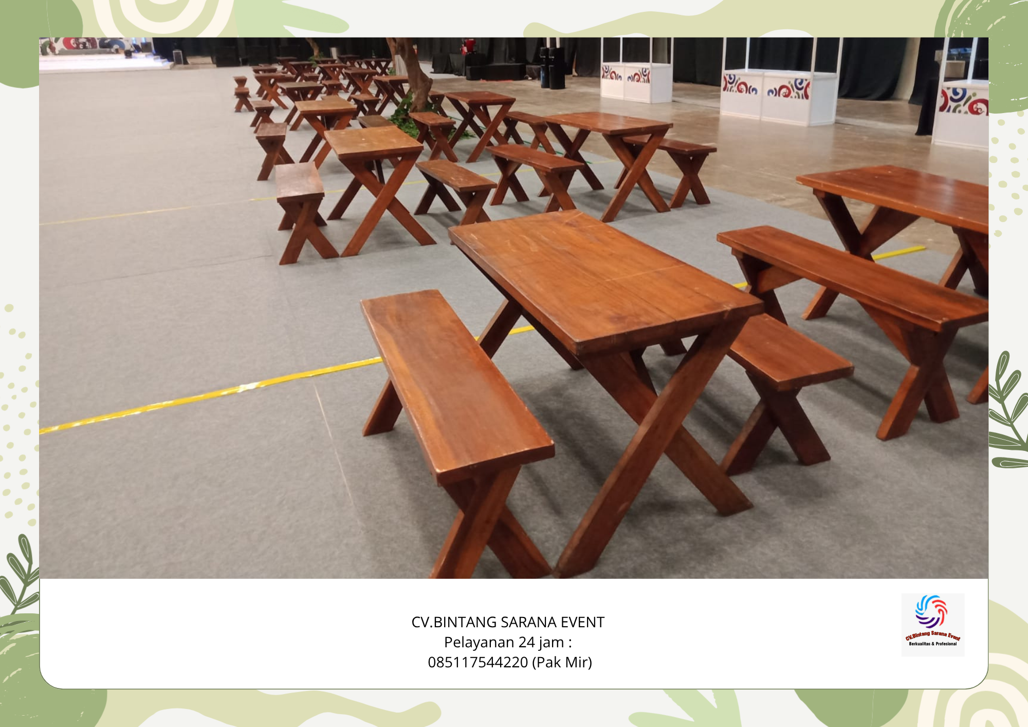 Sewa Kursi Dan Meja Taman Kaki Silang Area Jakarta