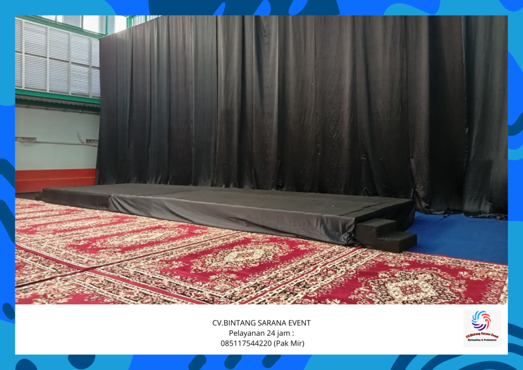Sewa panggung tirai hitam Dan Toilet portable Area depok