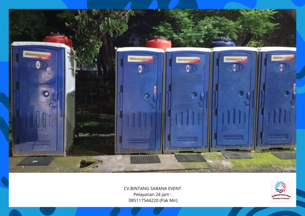 Sewa panggung tirai hitam Dan Toilet portable Area depok