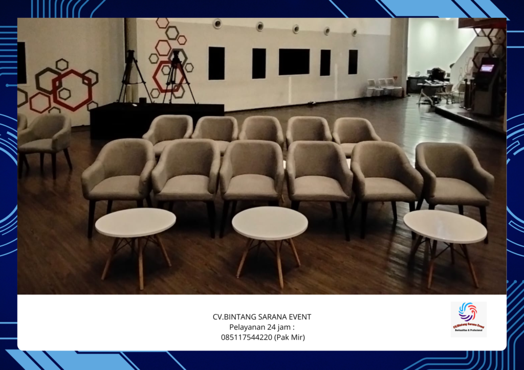 Sewa sofa Studio toilet portable Dan Meja Dirmy Jakarta